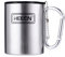 HEECN tasse mousqueton inox double paroi - tasse randonnée avec couvercle - camping mug HESS-032BBK 330ml avec couvercle hermétique pour boire