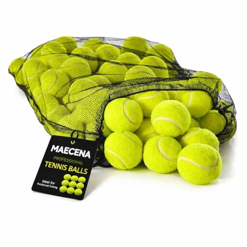 MAECENA Tennis Balls Ideal for pets, casual sports activities Training Kids with Carry bag Tennis Ball for Sports