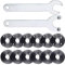 Hozzwhoo Lot de 12 clés à écrou à bride pour meuleuse d'angle, 14 cm