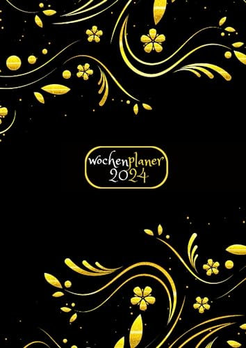 2024 Wochenplaner: Organizer mit floralem Einband | 1 Woche auf 2 Seiten | 12 Monate | Januar 2024 bis Dezember 2024 | Terminkalender mit Uhrzeiten 7 bis 22 Tag | Din A4 | 150 Seiten