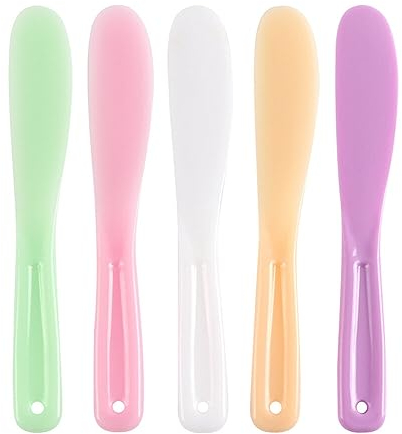 6PCS Disposable Makeup Mixing Spoon Scraper Spatula Skin Care Facial Cream Beauty Spoon Multifunctional Mixing Bar for Mask Applicator