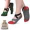 Ozaiic Yoga Socken rutschfeste für Damen für Pilates, Barre, Ballett, Tanz (EUR 35-41, 2 Paar-Grau/Grün)