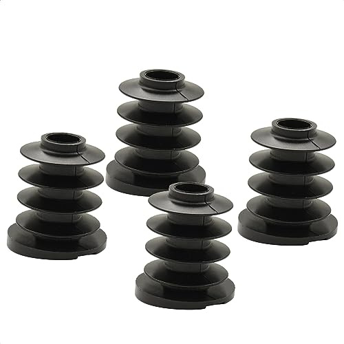Wagner QuickClick® Kunststoffgleiter Möbelgleiter Stuhlgleiter 4er-Set Basis schwarz zum Einstecken 4X Basis - Kunststoff SMART - Durchmesser Ø 21/25 x 3/5/25 mm, Neigung 6° - Made in DE - 15787500
