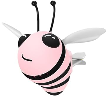 Little Bee Air Freshener, Bee Lufterfrischer, Auto Aromatherapie Diffusor, Automotive Air Outlet Lüfterfrischer Vent Clips, Auto Duft Lufterfrischer, Niedlich Lufterfrischer für Auto-Dekoration (Rosa)