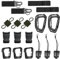 INLAZTIM 18 Stück Molle Zubehör Karabiner Clips Molle System Gürtelschlaufen Molle Strap Attachments für Taktische Rucksäcke Bag Weste (schwarz)