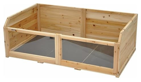 Freilaufgehege Terrarium Indoor Gehege Auslauf für Kleintiere, Meerschweinchen, Hamster, Schildkröte - Natur - 120x70x40 cm