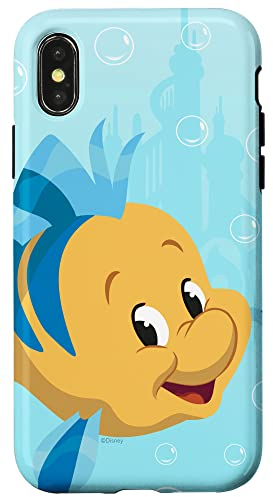 Coque pour iPhone X/XS Disney La Petite Sirène Plie Bleu sarcelle