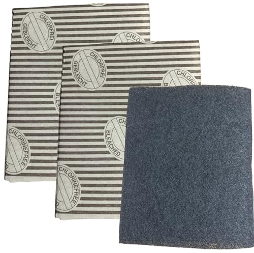 Quailitas Grease and Carbon Filter - 22.44 x 21.26 Inches Cooker Hood Replacement Filter with Superior Absorption, Filters Cooking Odour, Flame-Retardant Carbon Filter Sheet - Range Hood Accessories