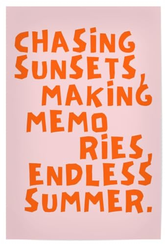 artboxONE Poster 150x100 cm Typografie Chasing Sunsets, Making Memories - Bild Sunset beachtime Endless Summer