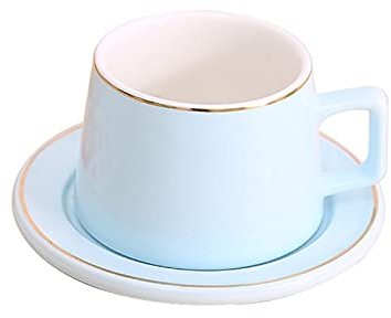 JKJZSALJ Set di Tazze da tè E Piattino in Ceramica per caffè Tazze Moderne in Ceramica Bone China Tazze da tè Elegante Tazza per Bevande Tazza per La Colazione