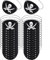 Cache Oeil Pirate,24 PCS Patchs pour les Yeux de Pirate Réglable Patch d'oeil Masque Cache-Oeil pour Halloween en Feutre pour Adultes Enfants Cosplay Fête Mascarade Accessoires