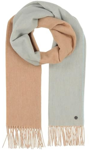 FRAAS Damen-Schal aus Wolle - 43 x 195 cm - zweifarbige Stola für Herbst und Winter - Made in Germany - Sustaninability Edition Misty Blue