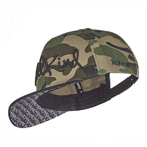 Nebelkind Snapback-Cap-Herren Damen Camouflage Rotated, Tarnfarbe, Einheitsgröße OneSize, Größenverstellbar, Unisex, hochwertige Basecap trendig, Streetwear Style, Baseball-Kappe mit geradem Schirm