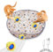 MERNEUO 2 in 1 Interactive Cat Toy - Ball Fast Rolling in Pouch, Motion Activate Chirping Dog Toy Hide and Seek Mouse Catching Game,Hiding Cover Exercise Toy