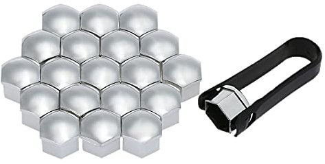HUIOP Cache-Écrous De Roue 21 Mm,20Pcs Universel 21Mm Ecrou De Roue Couvre Ecrou Cache Bouchon Vis Protecteur