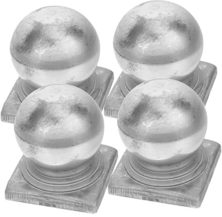 IWOWHERO Zaunpfostenkappen Aus Eisen 4 Stück Quadratische Pfostenabdeckung 100x100mm Glatte Kanten Witterungsbeständige Metallkappen Für Geländer Verkehrsleitplanken Schutzbügel