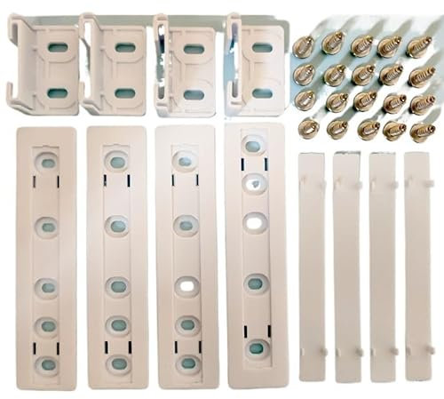 YCZYGBM Kit da Incasso per Guida Scorrevole Porta Frigorifero/Armadio Integrato(4pcs Set)