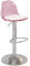 Tabouret Bar Transparent Acrylique Composition du Support en Acier Au Carbone Support en Acier Au Carbone Chaise De Cuisine Pivotante avec Dossier(Rose)