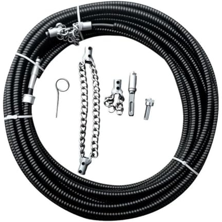 Machine de nettoyage de canalisations à perceuse électrique 1-5 mètres avec extension, siphon de plomberie, extracteur de tuyau d’égout, outils à ressort, déboucheur de chaudière, forage efficace en