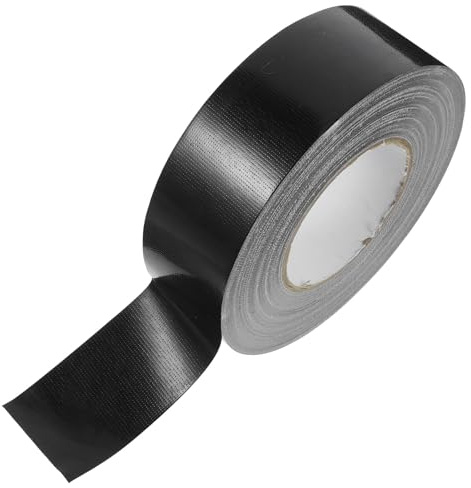 BESTOMZ Einseitiges Gewebeband Leicht zu Entfernen und Einfach zu Verwenden 1 Rolle Dichtungsband aus Starkem Stoffband Schwarzes Duct Tape für Teppichboden und Montage