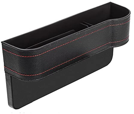Cocoarm Autositz-Aufbewahrungsbox, Leder-Autositz-Organizer, 27 X 15,5 X 8 cm, mit Getränkehalter, Ladeloch, Schnelle Installation, Universelle Passform für Fahrer, Pendler, Tägliche Essentials