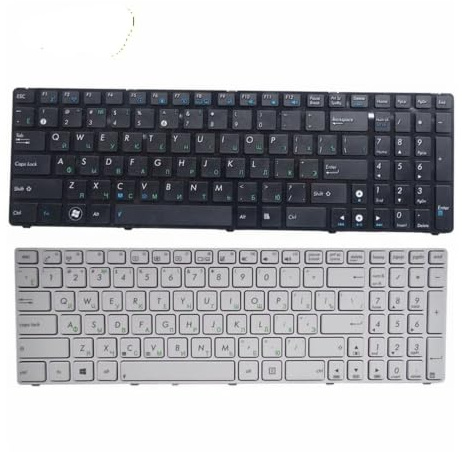 Tastiera RU, compatibile for ASUS, N71 N71Jq N71Jv K52J N53SN X55 X55V N73S N73J P53S X75V B53J G53S G73S K53SD K53SF K54HR K54HY K54S(Black)