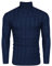 COOFANDY Mens Turtleneck Jumpers Roll Neck Jumpers Cable Stitch Slim Fit Sweater Knitted Pullover Sweatshirt Navy Blue M