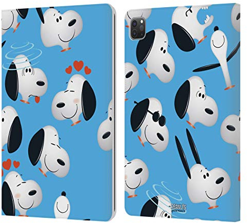 Head Case Designs Offizielle Peanuts Snoopy Persöhnlichkeiten Muster Leder-Wallet-Hülle Kompatibel mit Apple iPad Pro 11 2020/2021 / 2022