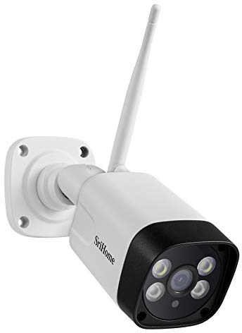Sricam Italia SH035 Überwachungskamera, 3 MP, WLAN, Kamera 1296 P, Außenkamera, Sicherheitskamera mit Nachtsicht, IP66, wasserdicht, Bewegungserkennung, 2-Wege-Audio, kostenlose App 1 Stück (1er Pack)