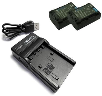 Dot.Foto NP-FV30, NP-FV40, NP-FV50 Premium 800mAh Batterie (x2) & Chargeur de Batterie USB pour Sony HDR-CX150E HDR-CX170 HDR-CX300 HDR-SR68 DCR-SX85 HDR-CX190 HDR-CX130