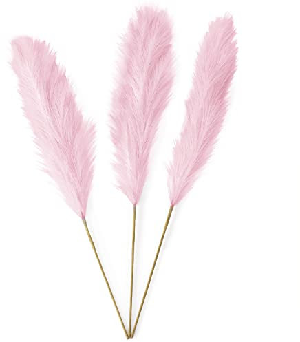 AmeliaHome Pampasgras Trockenblumen getrocknet 3 St. Hellrosa Rosa Pamply