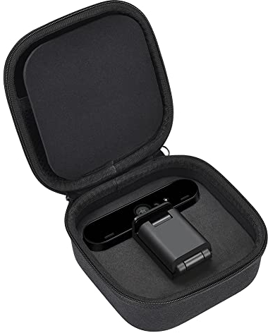 Junsi Webcam Carrying Case Compatible with Logitech Brio 4K/BRIO Ultra HD Webcam - Shockproof Camera Box Travel Outdoor Storage Bag with Hand Strap