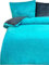 one-home Winter Bettwäsche 135x200 cm Teddy Plüsch Nicki Uni Petrol warm Coral Fleece