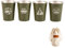 Lot de 4 verres à whisky, tasse isotherme en acier inoxydable empilable Verres à chope à bière Petite tasse en métal Double paroi Isolation sous vide Gobelets Verres à boire pour(Vert)