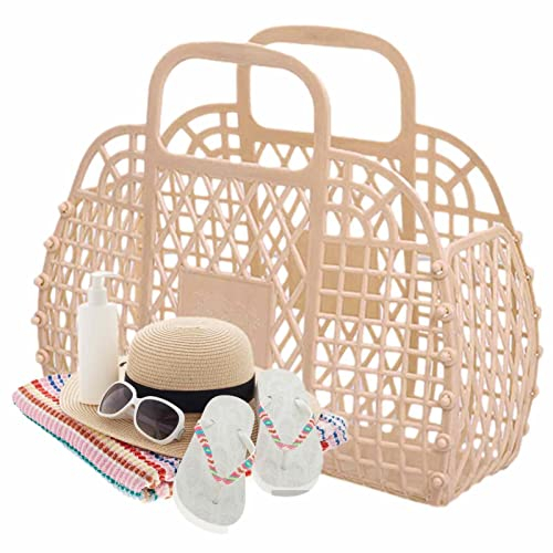 Rianpesn Jelly Bags für Damen | Strandtasche in leuchtenden Farben | Damen-Einkaufstasche, Jelly-Bag-Geldbörse, Mädchen-Strandtasche für kleine Mädchen und Kinder