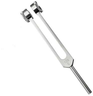 128HZ Drehen Gabel, Aluminiumlegierung Medizinische Stimmgabel Hörfrequenz Instrument Werkzeug für Sound Healing Vibration