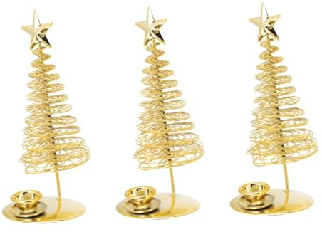 Ciieeo 3St Weihnachtsbaum-Leuchter Kerzenhalter-Ornament Tischkerzenhalter led teelichte christbaumkerzenhalter Weihnachtsdekorationen Christbaumschmuck Weihnachtskerzenhalter aus Metall