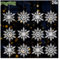 com-four® 24x Deko Anhänger Schneeflocken - Transparente 10 cm Schneeflocken-Anhänger mit Aufhängeschnur - Vielfältige Weihnachtsbaumschmuck-Designs
