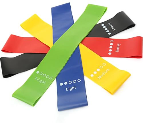 PCSCER 5 Widerstandsstufen Fitness Widerstandsbänder für Zuhause Fitness Yoga Brust Expander Elastisch Muskeltraining Gummibänder Sport Elastisch Bodybuilding (Multi)