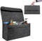 Trintion Car Storage Bag 50x30x15cm Car Boot Organiser Large Anti-Slip Car Boot Storage Bag Foldable Car Boot Bag with Fastening Flip Cover Car Boot Tidy Organiser Tools (Black Large)