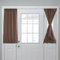 sourcing map Blackout Door Curtains, French Side Door Window Curtain for Privacy, Rod Pocket Door Curtain Tie Up Shade for Patio Front Door Window, Brown, 25 x 40, 1 Panel