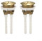 Botón de cisterna de inodoro dorado cepillado, botón de descarga de inodoro, ajuste empotrado, compatible con sistema de descarga de inodoro de tanque de cisterna (2 piezas)