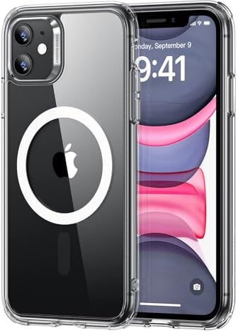 ESR for iPhone 11 Case, Compatible with MagSafe, Shockproof Military-Grade Protection, Magnetic Phone Case for iPhone 11 Case, Clear