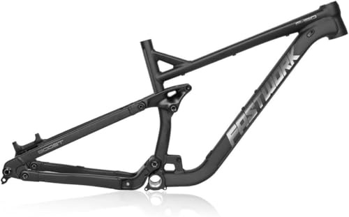 MTB Rahmen 27,5/29er Trail Mountainbike Federung Rahmen 17''/19'' Aluminiumlegierung Scheibenbremse Fahrradrahmen Steckachse 12x148mm Boost Rahmen Interne Verlegung, 27.5x17'' Black
