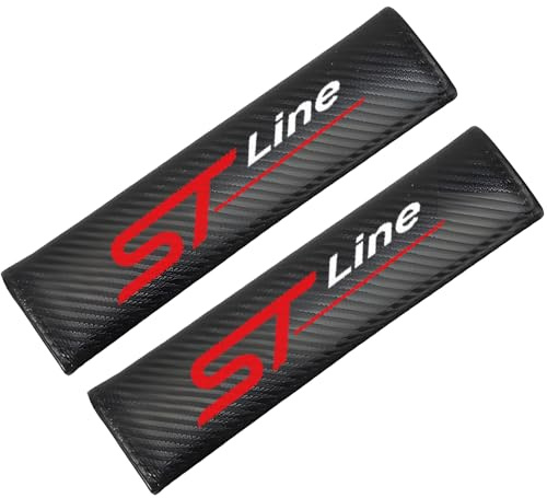 2 Pz Fibra Di Carbonio Cintura Di Sicurezza Cuscini Spalla Pad Per ST Line Morbido Auto Cintura Di Sicurezza Coprire Cuscinetti Accessori Interni