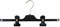 Kiroplast Grucce per Pantaloni Pinza Stampelle Salvaspazio Appendini Plastica Pinze Clip Gonne Appendini Gonne Grucce 36 cm (Nero, 30)