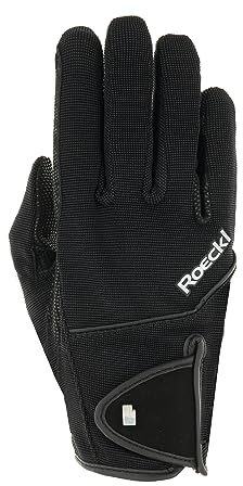 Roeckl Sports Reithandschuh Milano, Freizeit Sommer Handschuh, Schwarz 9