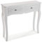 Versa Avery Mueble Recibidor Estrecho para Entrada o Pasillo, Mesa Consola, con 2 cajones, Medidas (Al x L x An) 80 x 25 x 90 cm, Madera, Color Blanco