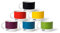 Pantone TeeSet1 Porzellan Teebecher 6er-Set, 6 Teetassen à 475 ml, Tea mit Henkel, spülmaschinenfest, Klassische Farben