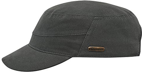 Sterkowski Patrol Sommer Kappe Herren | Baumwolle Schirmkappe Arbeitskappe | Military Cap Herren Leichte Sommermütze Männer Kappe Cap Sommer Baumwolle Schirmmütze Graphitgrau 58-59 cm
